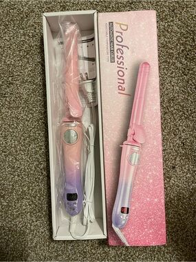 Gradient Pink & Lavender Automatic Curling Iron - Professional Styling Tool